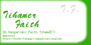 tihamer faith business card